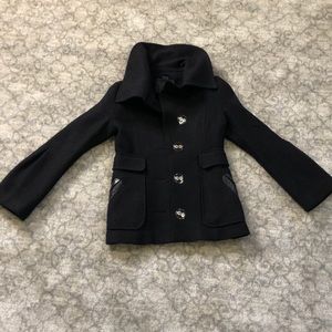 Mackage Black coat with leather details